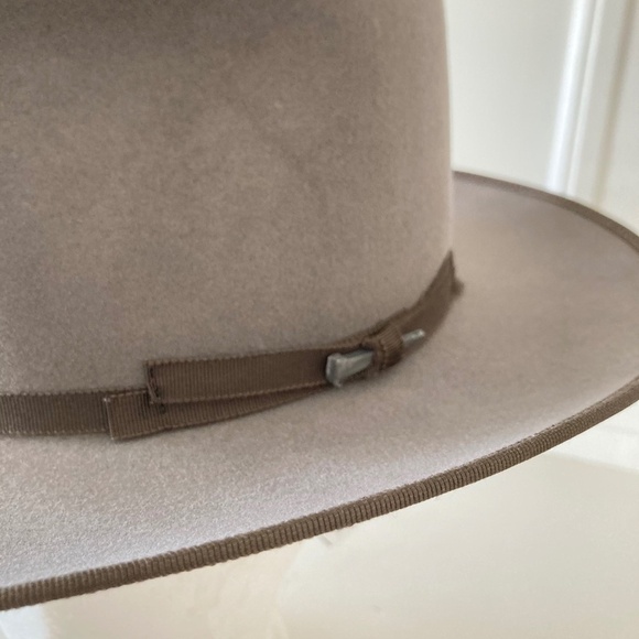 NWT Bailey Of Hollywood Free People Carpenter Taupe Wool Felt Hat Sz S main image 10